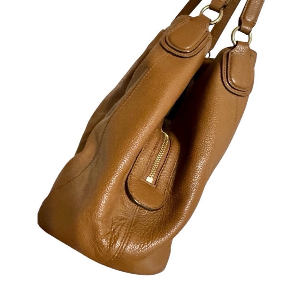 Coach Edie Brown Pebbled Leather Bag - Picture 3 of 9